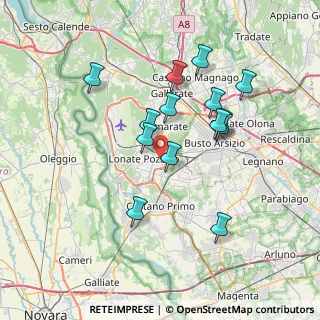 Mappa Via Gelada, 21015 Lonate Pozzolo VA, Italia (6.61357)