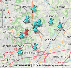 Mappa Via Nazario Sauro, 20835 Muggiò MB, Italia (3.08308)