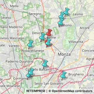 Mappa Via Nazario Sauro, 20835 Muggiò MB, Italia (4.21182)