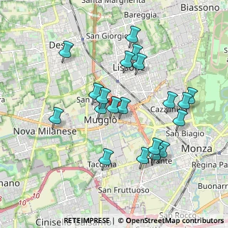 Mappa Via Nazario Sauro, 20835 Muggiò MB, Italia (1.831)