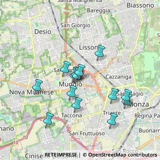 Mappa Via Nazario Sauro, 20835 Muggiò MB, Italia (1.65286)