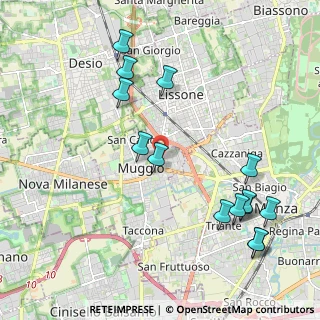 Mappa Via Nazario Sauro, 20835 Muggiò MB, Italia (2.365)