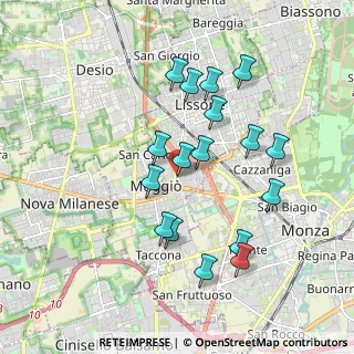 Mappa Via Nazario Sauro, 20835 Muggiò MB, Italia (1.75235)