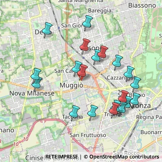 Mappa Via Nazario Sauro, 20835 Muggiò MB, Italia (2.134)
