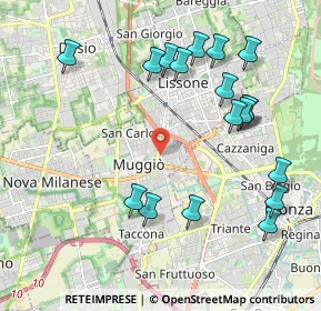Mappa Via Nazario Sauro, 20835 Muggiò MB, Italia (2.22722)
