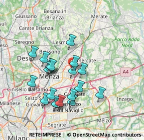 Mappa Via Silvio Pellico, 20863 Concorezzo MB, Italia (6.7255)