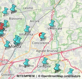 Mappa Via Silvio Pellico, 20863 Concorezzo MB, Italia (6.1965)