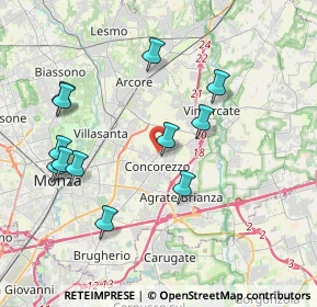 Mappa Via Silvio Pellico, 20863 Concorezzo MB, Italia (4.01667)