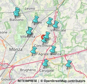 Mappa Via Silvio Pellico, 20863 Concorezzo MB, Italia (3.56385)