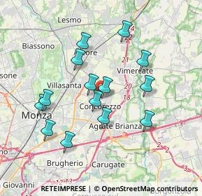 Mappa Via Silvio Pellico, 20863 Concorezzo MB, Italia (3.36071)