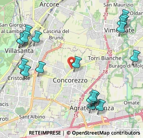 Mappa Via Silvio Pellico, 20863 Concorezzo MB, Italia (2.661)