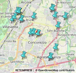 Mappa Via Silvio Pellico, 20863 Concorezzo MB, Italia (2.3345)