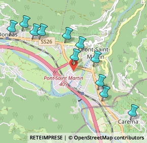 Mappa Via Cascine Lys, 11026 Pont-saint-martin AO, Italia (1.09545)