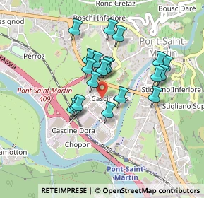 Mappa Via Cascine Lys, 11026 Pont-saint-martin AO, Italia (0.36)