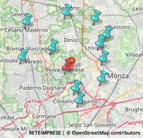 Mappa Via Giacomo Leopardi, 20834 Nova milanese MB, Italia (4.05167)