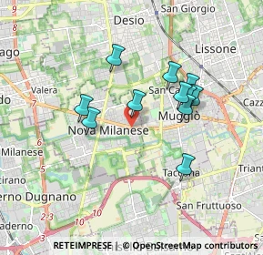 Mappa Via Giacomo Leopardi, 20834 Nova milanese MB, Italia (1.49818)