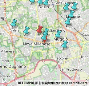 Mappa Via Giacomo Leopardi, 20834 Nova milanese MB, Italia (2.21357)