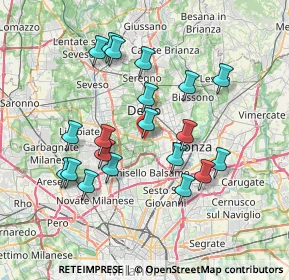 Mappa Via Giacomo Leopardi, 20834 Nova milanese MB, Italia (7.015)