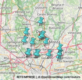 Mappa Via Giacomo Leopardi, 20834 Nova milanese MB, Italia (6.192)