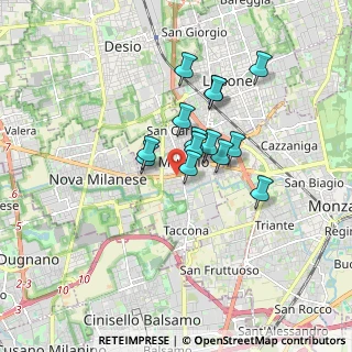 Mappa Viale della Repubblica, 20835 Muggiò MB, Italia (1.24929)