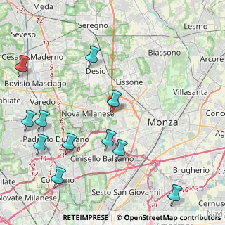 Mappa Viale della Repubblica, 20835 Muggiò MB, Italia (5.6125)