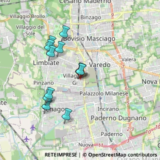 Mappa Via Eugenio Curiel, 20812 Limbiate MB, Italia (1.70083)