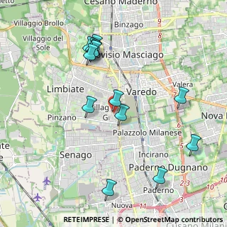 Mappa Via Eugenio Curiel, 20812 Limbiate MB, Italia (2.08077)
