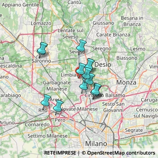 Mappa Via Eugenio Curiel, 20812 Limbiate MB, Italia (5.14214)