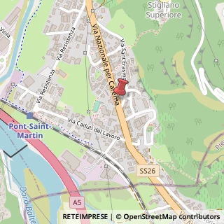 Mappa Str. nazionale carema 24, 11026 Pont-Saint-Martin, Aosta (Valle d'Aosta)