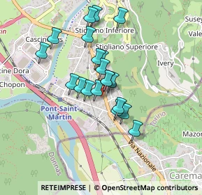 Mappa Via Nazionale per Carema, 11026 Pont-saint-martin AO, Italia (0.344)