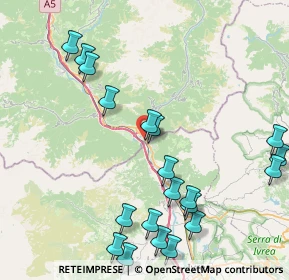 Mappa Via Nazionale per Carema, 11026 Pont-saint-martin AO, Italia (9.937)