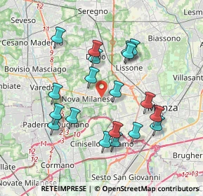 Mappa Via Amatore Sciesa, 20835 Muggiò MB, Italia (3.57211)