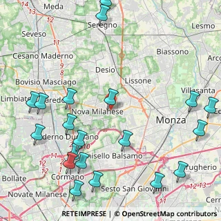 Mappa Via Amatore Sciesa, 20835 Muggiò MB, Italia (5.722)