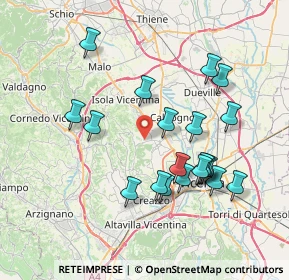 Mappa Via Monte Cimone, 36030 Costabissara VI, Italia (7.3475)