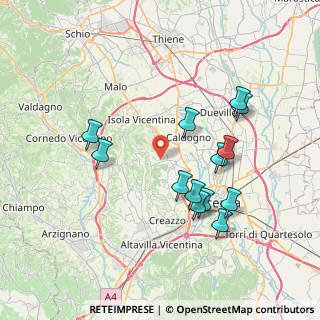 Mappa Via Monte Cimone, 36030 Costabissara VI, Italia (7.34692)