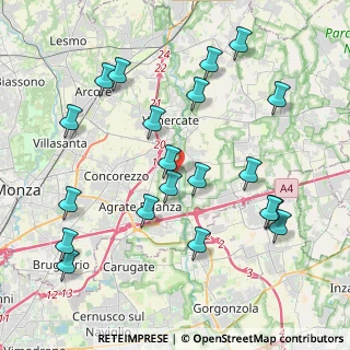 Mappa Viale dell'industria, 20875 Vimercate MB, Italia (4.4645)