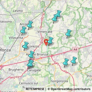Mappa Viale dell'industria, 20875 Vimercate MB, Italia (4.50083)