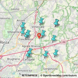 Mappa Viale dell'industria, 20875 Vimercate MB, Italia (3.73385)