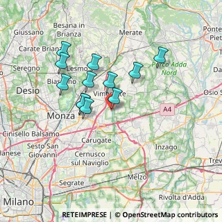 Mappa Viale dell'industria, 20875 Vimercate MB, Italia (5.99167)