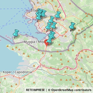 Mappa SP Farnei, 34015 Muggia TS, Italia (4.01867)