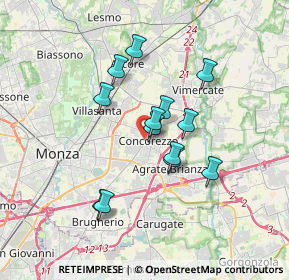 Mappa 20049 Concorezzo MB, Italia (2.80538)