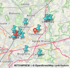 Mappa 20049 Concorezzo MB, Italia (3.83583)