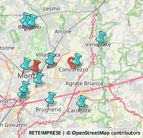 Mappa 20049 Concorezzo MB, Italia (4.63643)