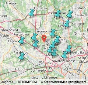 Mappa Viale Cinque Giornate, 21042 Caronno Pertusella VA, Italia (6.97125)