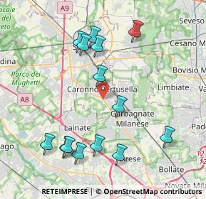 Mappa Viale Cinque Giornate, 21042 Caronno Pertusella VA, Italia (4.28143)