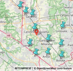 Mappa Viale Cinque Giornate, 21042 Caronno Pertusella VA, Italia (4.51273)