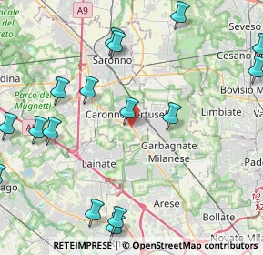 Mappa Viale V Giornate, 21042 Caronno Pertusella VA, Italia (6.101)