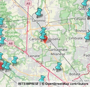 Mappa Viale V Giornate, 21042 Caronno Pertusella VA, Italia (6.953)