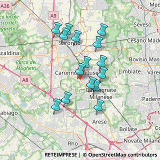Mappa Viale V Giornate, 21042 Caronno Pertusella VA, Italia (3.17467)