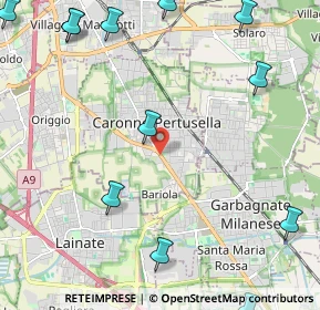 Mappa Viale V Giornate, 21042 Caronno Pertusella VA, Italia (3.37875)